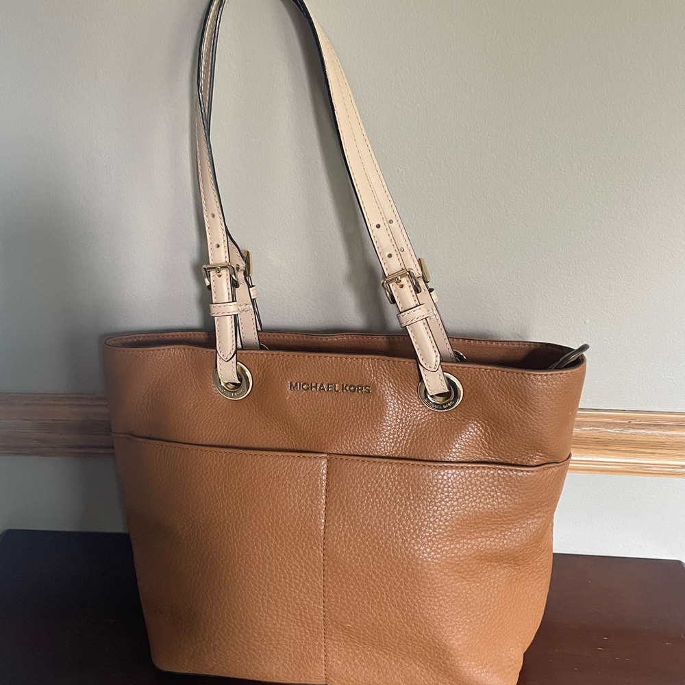 Michael Kors Tan and Brown Leather Tote